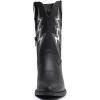 imageGLOBALWIN Womens Mid Calf Western Cowboy Cowgirl Pointed Toe Boots With Chunky Low Heels23yy10 Black