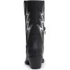 imageGLOBALWIN Womens Mid Calf Western Cowboy Cowgirl Pointed Toe Boots With Chunky Low Heels23yy10 Black