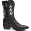 imageGLOBALWIN Womens Mid Calf Western Cowboy Cowgirl Pointed Toe Boots With Chunky Low Heels23yy10 Black