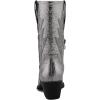 imageGLOBALWIN Womens Mid Calf Western Cowboy Cowgirl Pointed Toe Boots With Chunky Low Heels23yy10 Dark Silver