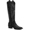 imageGLOBALWIN Womens The Western Cowboy Cowgirl Embroidered Knee High Boots23yy12 Black