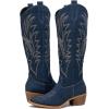 imageGLOBALWIN Womens The Western Cowboy Cowgirl Embroidered Knee High Boots23yy12 Dark Denim