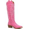 imageGLOBALWIN Womens The Western Cowboy Cowgirl Embroidered Knee High Boots23yy12 Pink
