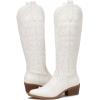 imageGLOBALWIN Womens The Western Cowboy Cowgirl Embroidered Knee High Boots23yy12 White