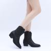 imageGLOBALWIN Womens Western Charm Cowgirl Boots Mid Calf Comfy Cowboy Boots For Women With Pointed Toe23yy07 Black3