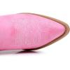 imageGLOBALWIN Womens Western Charm Cowgirl Boots Mid Calf Comfy Cowboy Boots For Women With Pointed Toe23yy07 Pink