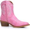 imageGLOBALWIN Womens Western Charm Cowgirl Boots Mid Calf Comfy Cowboy Boots For Women With Pointed Toe23yy07 Pink