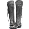 imageGLOBALWIN Womens Cowboy Western Fashion Over The Knee Thigh High Cowgirl Boots Low Heel23yy08 Silver
