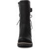 imageGLOBALWIN Womens Biker Boots Lace up Back Mid Calf Motorcycle Fashion Festival Boots Combat Riding Military Boots for Women19yy19 Black2