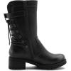 imageGLOBALWIN Womens Biker Boots Lace up Back Mid Calf Motorcycle Fashion Festival Boots Combat Riding Military Boots for Women19yy19 Brown2