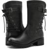 imageGLOBALWIN Womens Biker Boots Lace up Back Mid Calf Motorcycle Fashion Festival Boots Combat Riding Military Boots for Women19yy19 Brown2