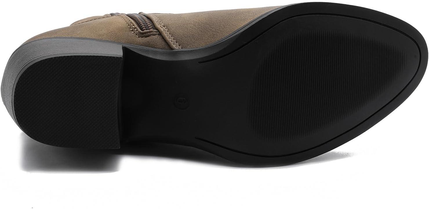 imageGLOBALWIN Womens Mid Calf The Western Cowboy Boots Fashion Cowgirl Boots For Women Low Heel22yy10 Camel2