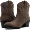 imageGLOBALWIN Womens Mid Calf The Western Cowboy Boots Fashion Cowgirl Boots For Women Low Heel22yy10 Camel2