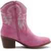 imageGLOBALWIN Womens Mid Calf The Western Cowboy Boots Fashion Cowgirl Boots For Women Low Heel22yy10 Pink