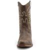 imageGLOBALWIN Womens Mid Calf The Western Cowgirl Boots Fashion Cowboy Boots For Women Chunky Low HeelBrown