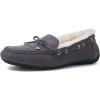 imageGLOBALWIN Womens Moccasins Shoes Winter Indoor Outdoor Faux Fur Lined Slippers1916grey