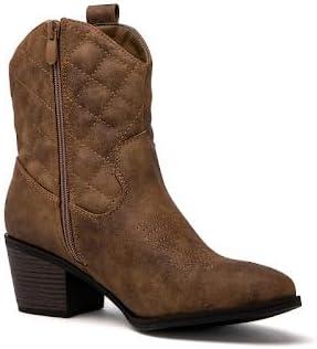 imageGLOBALWIN Womens The Western Wear Fashion Cowboy Cowgirl Free Birds Country Concert Disco Outfits Low Heel Walking Boots For Ladies19yy16 Camel2