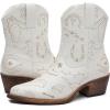 imageGLOBALWIN Womens Western Charm Cowgirl Boots Mid Calf Comfy Cowboy Boots For Women With Pointed Toe23yy15 White