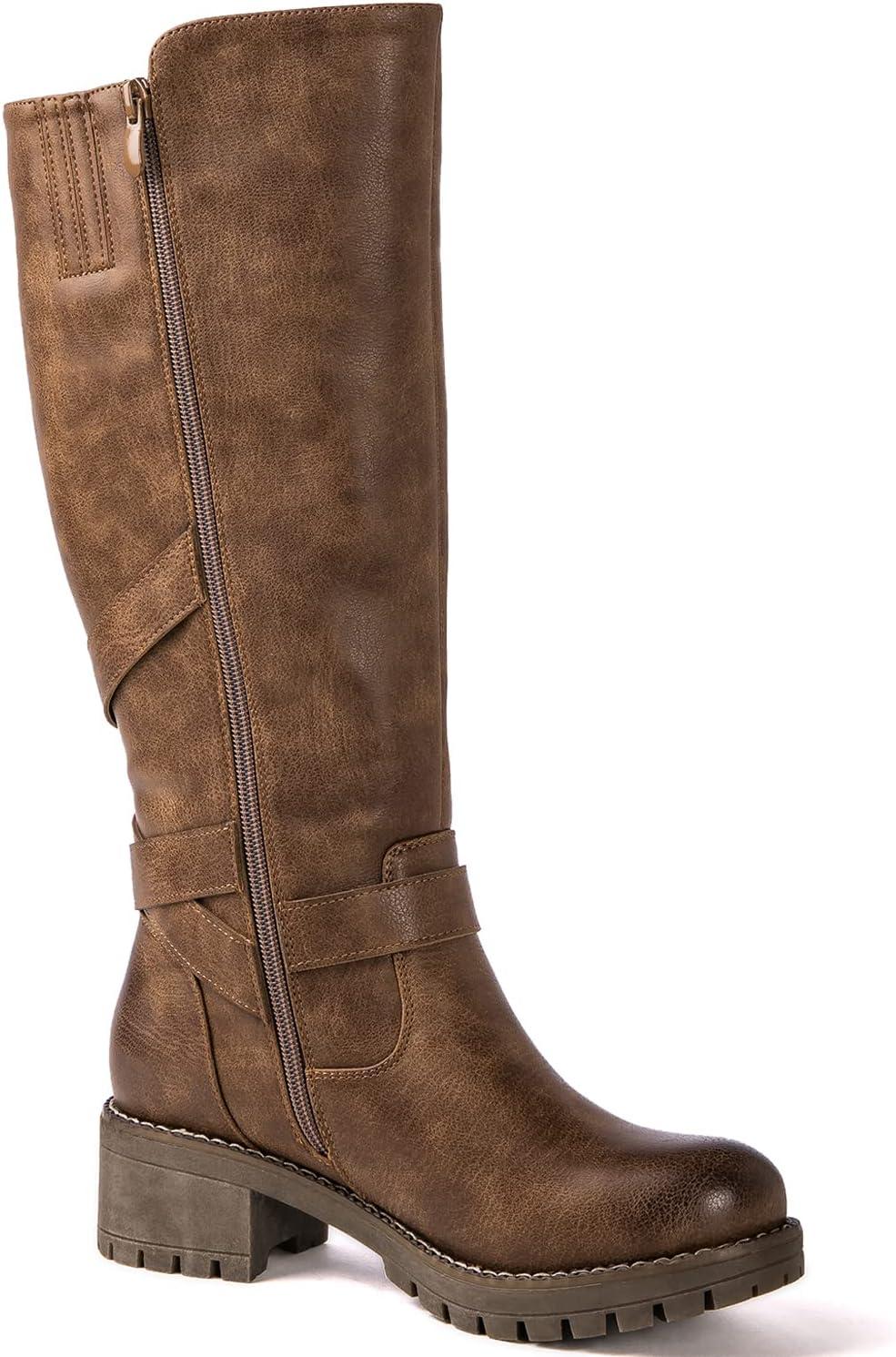 imageGLOBALWIN Womens Knee High Boots Tall Fashion Riding Boots For Women With Side Zipper Chunky Low Heel19yy15 Camel2