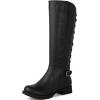 imageGLOBALWIN Womens Quilted Knee High Fashion Boots Strappy Boots For Women21yy10 Black5