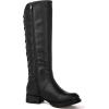 imageGLOBALWIN Womens Quilted Knee High Fashion Boots Strappy Boots For Women21yy10 Black5