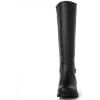 imageGLOBALWIN Womens Quilted Knee High Fashion Boots Strappy Boots For Women21yy10 Black5