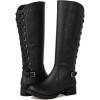 imageGLOBALWIN Womens Quilted Knee High Fashion Boots Strappy Boots For Women21yy10 Black5