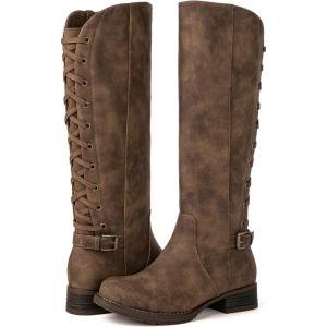 imageGLOBALWIN Womens Quilted Knee High Fashion Boots Strappy Boots For Women21yy10 Camel5