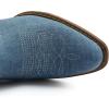 imageGLOBALWIN Womens Mid Calf The Western Cowboy Boots Fashion Cowgirl Boots For Women Low HeelDenim Blue