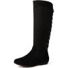 imageGLOBALWIN Womens KneeHigh Fashion Boots Wide Calf Flat Dressy Fall Winter Fashion Boots For Women22yy02 Black