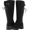 imageGLOBALWIN Womens Lace Up Back Knee High Fashion Boots19yy29black