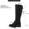 imageGLOBALWIN Womens Lace Up Back Knee High Fashion Boots19yy29black