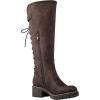 imageGLOBALWIN Womens Lace Up Back Knee High Fashion Boots19yy29brown