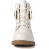 imageGLOBALWIN Womens Combat Boots Dressy Lace Up Ankle Boots For Women Low Heel1815 White
