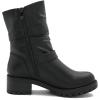 imageGLOBALWIN Womens Biker Boots Black GWW21YY13 Ankle Boots Bootie Zip Closure Block Heel AllDay Comfort Versatile Ethically Made21yy13black