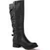 imageGLOBALWIN Womens Quilted Knee High Fashion Boots Strappy Boots For Women21yy10 Black4
