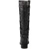 imageGLOBALWIN Womens Quilted Knee High Fashion Boots Strappy Boots For Women21yy10 Black4