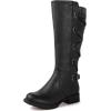 imageGLOBALWIN Womens Quilted Knee High Fashion Boots Strappy Boots For Women21yy10 Black4