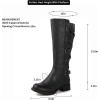 imageGLOBALWIN Womens Quilted Knee High Fashion Boots Strappy Boots For Women21yy10 Brown4