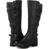imageGLOBALWIN Womens Quilted Knee High Fashion Boots Strappy Boots For Women21yy10 Black4