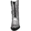 imageGLOBALWIN Womens Cowgirl Boots Mid Calf Western Cowboy Boots For Women Comfortable Low Heel With Zipper23yy10 Dark Silver