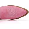 imageGLOBALWIN Womens Cowgirl Boots Mid Calf Western Cowboy Boots For Women Comfortable Low Heel With Zipper23yy10 Pink