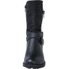 imageGLOBALWIN Womens Fall Fashion Biker Boots Mid Calf Boots For Women Low Heel18yy05 Black