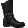 imageGLOBALWIN Womens Fall Fashion Biker Boots Mid Calf Boots For Women Low Heel18yy05 Black2
