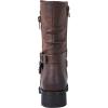 imageGLOBALWIN Womens Fall Fashion Biker Boots Mid Calf Boots For Women Low Heel18yy05 Brown