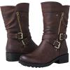 imageGLOBALWIN Womens Fall Fashion Biker Boots Mid Calf Boots For Women Low Heel18yy05 Brown
