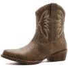 imageGLOBALWIN Womens Mid Calf The Western Cowboy Boots Fashion Cowgirl Boots For Women Low HeelCamel