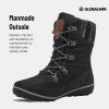 imageGLOBALWIN Womens Snow Boots Insulated Waterproof Winter Boots for Women Warm Fur Lined Booties1841black