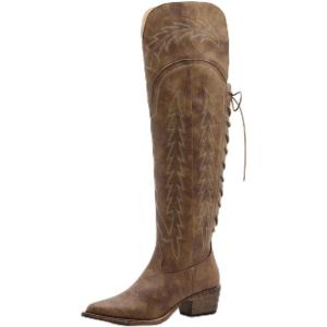 imageGLOBALWIN Womens Cowboy Western Fashion Over The Knee Thigh High Cowgirl Boots Low Heel23yy08 Camel
