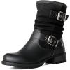 imageGLOBALWIN Womens Fur Booties Fashion Combat Ankle Boots For Women17yy12black